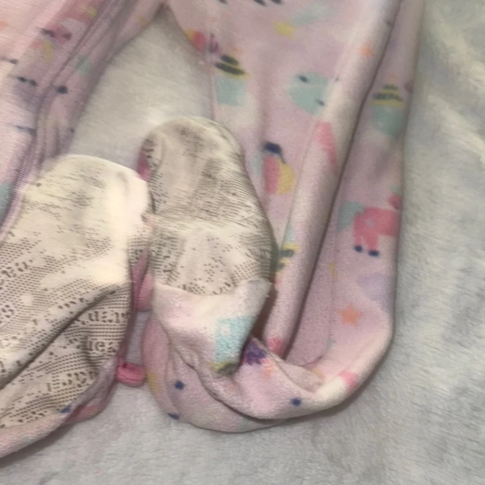 Kids Headquarters Pink Footies One Pieces Cozy Sleepwear 4T